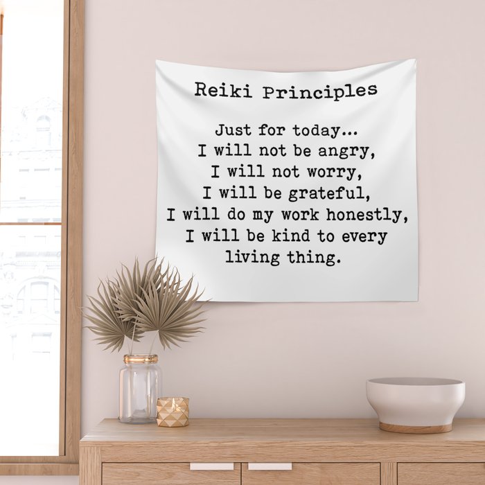 images Reiki Quotes Just For Today reiki principles just for today positive words wall tapestry by theartshed