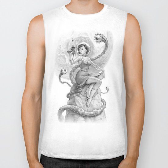 Astro Babe B&W Biker Tank