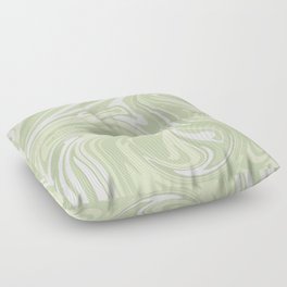 sage green marble art Floor Pillow