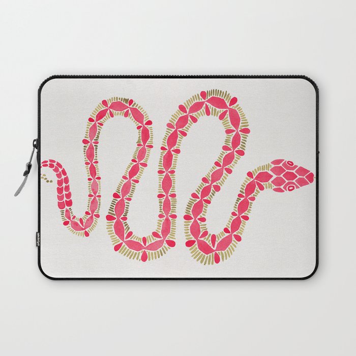 Pink & Gold Serpent Laptop Sleeve
