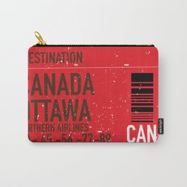 Canada Ottawa Airline ticket Carry-All Pouch