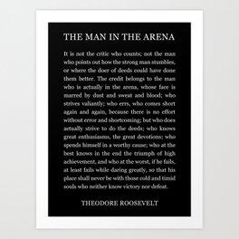 The-Man-In-The-Arena Art Print