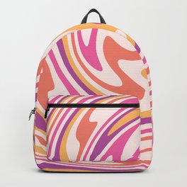 70s retro swirl sunset psychedelic Backpack