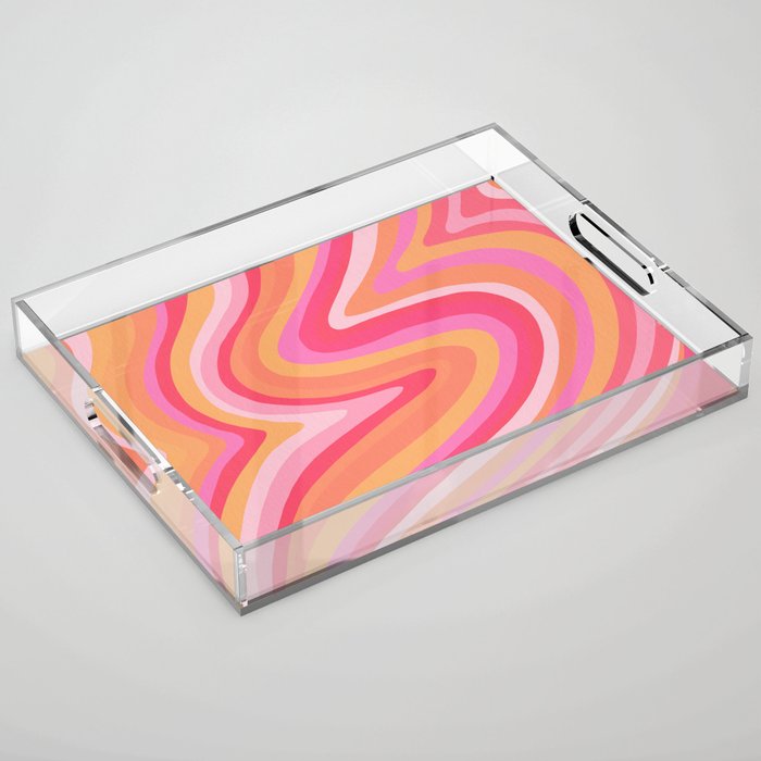 Sunshine Melt – Pink & Peach Palette Acrylic Tray