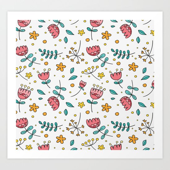 Spring pattern Art Print
