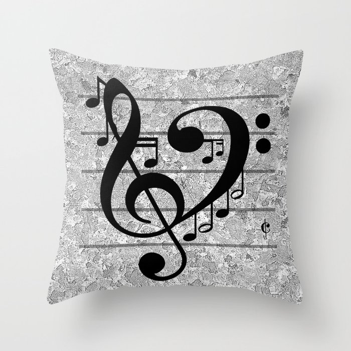 Love Music Throw Pillow