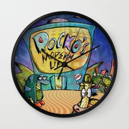 Rocko's Modern Life Wall Clock | Collage, Neopop, Heffer, Cartoon, Opart, Popart, Pop, Nick, Spunky, Pattern 