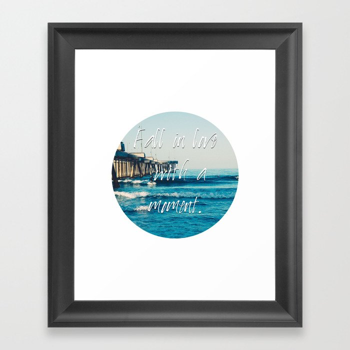 Fall in Love with a Moment / Happy Someone  Framed Art Print