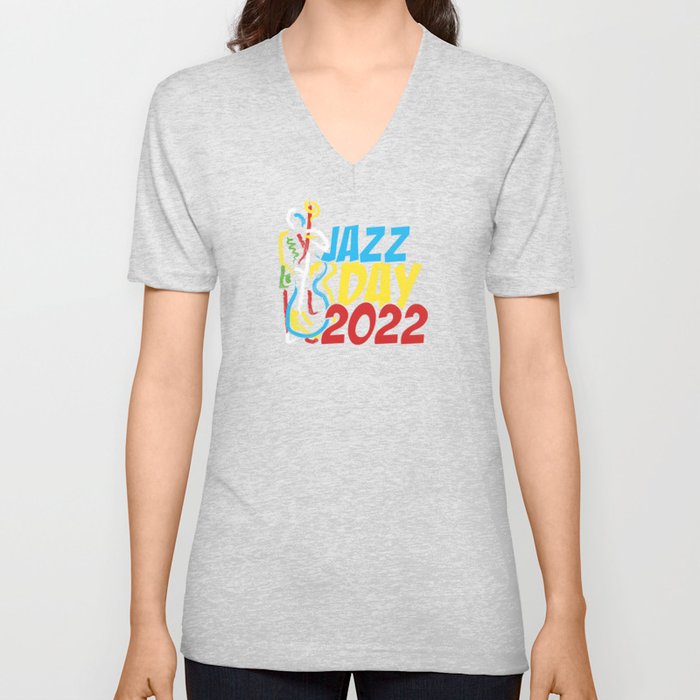 Jazz Day 2022 V Neck T Shirt
