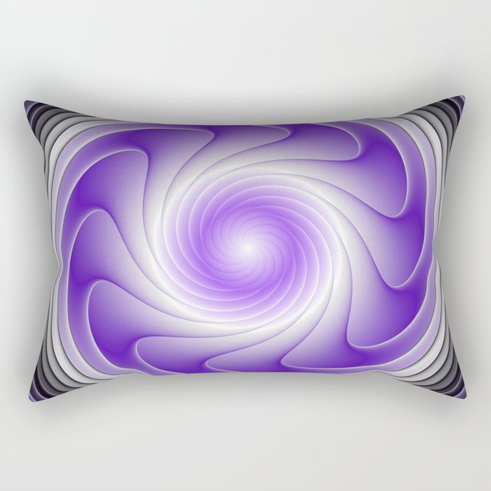 The Power Of Purple, Modern Fractal Art Graphic Rectangular Pillow