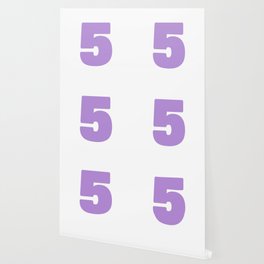 5 (Lavender & White Number) Wallpaper