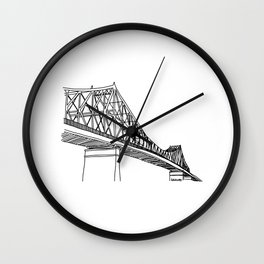 Montreal - Pont Jacques-C - Black Wall Clock