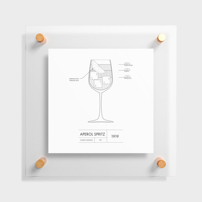 Aperol Spritz | Classic Cocktails Floating Acrylic Print