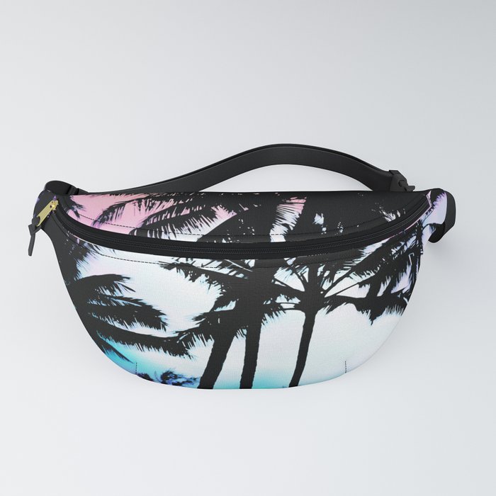 Sunset Summer Palm Trees Fanny Pack