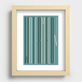 Watermelon Lettering in Green Recessed Framed Print