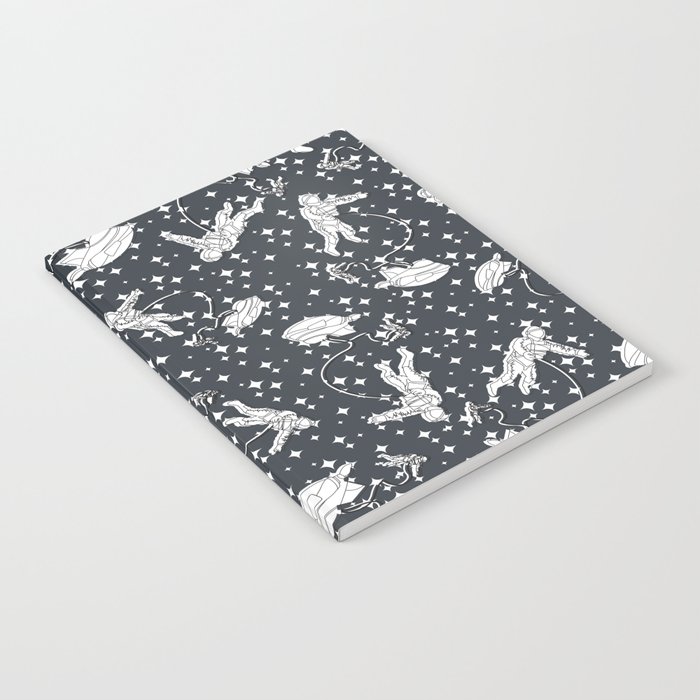 Astronaut, spaceship within a cluster of stars Notebook