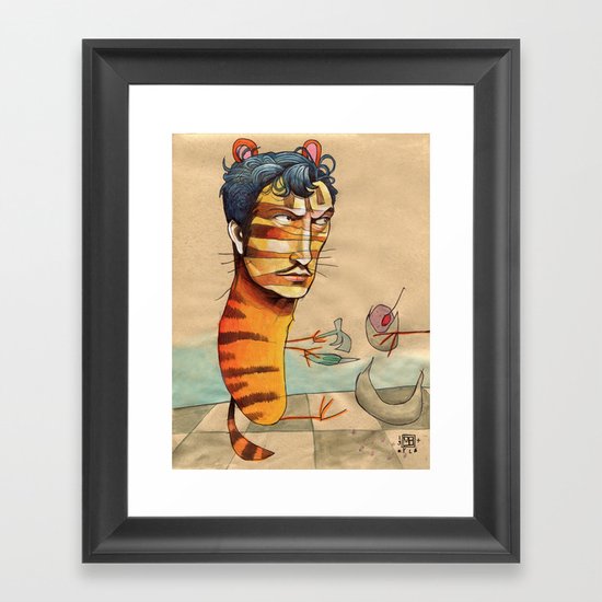 EASY, TIGER Framed Art Print