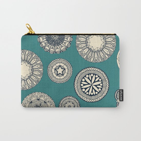 mandala cirque spot teal Carry-All Pouch