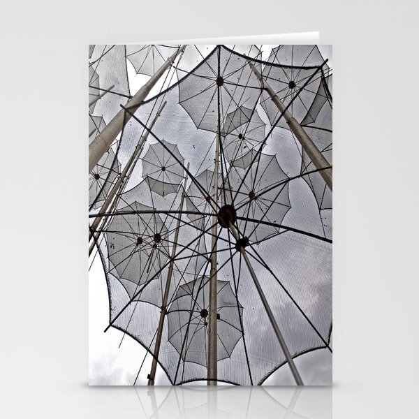 FREEDOM SURREAL FLYING UMBRELLAS  Stationery Cards