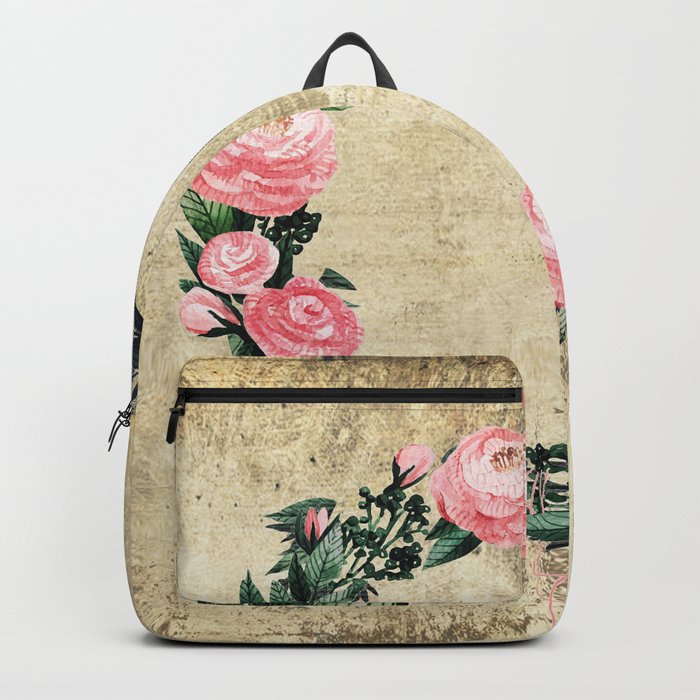 Wreath #Rose Flowers #Royal collection Backpack