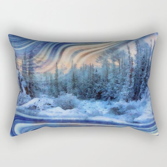 Surreal winter forest Rectangular Pillow