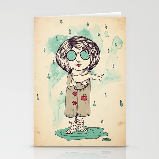 In the Rain Stationery Cards
