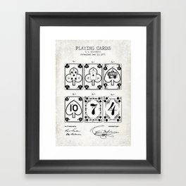 Playing cards old patent Framed Art Print