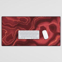Red Agate Texture 03 Desk Mat