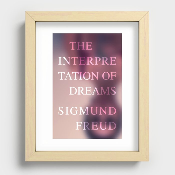 The Interpretation of Dreams – Type Cover Recessed Framed Print