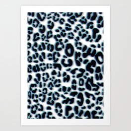 Leopard black blue and violet pattern Art Print | Graphicdesign, Neon, Nature, Fur, Furry, Leopardprint, Fresh, Animal, Tropics, Cheetah 