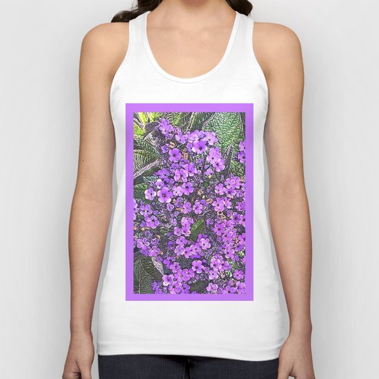 Spring floral blossom in lilac and green Unisex Tank Top