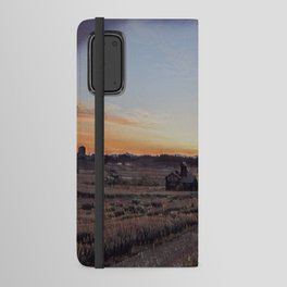 Countryside at sunset Android Wallet Case