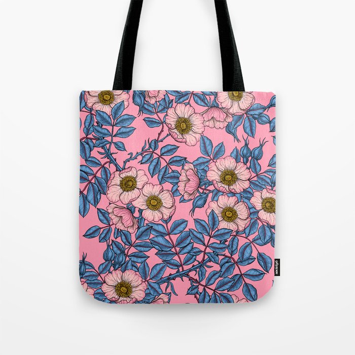 Dog rose pattern Tote Bag by Katerina Kirilova | Society6