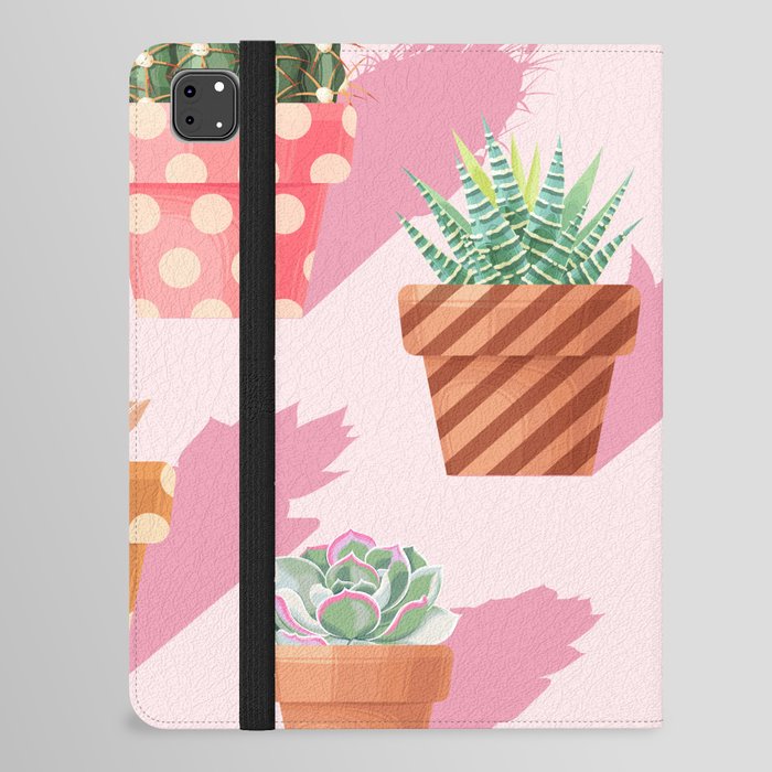 Pastel Summer Cactis Cactuses iPad Folio Case