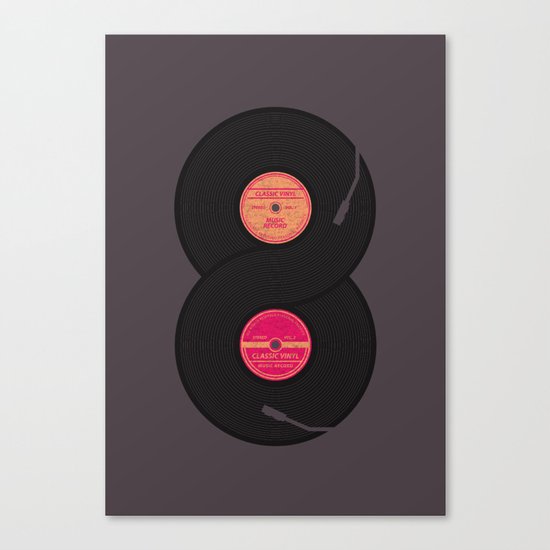 infinity vinyl records Canvas Print