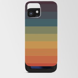 Colorful Retro Striped Rainbow iPhone Card Case