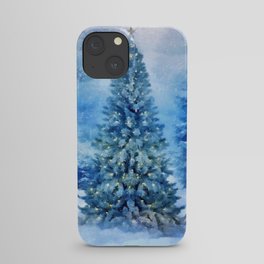 Christmas tree scene iPhone Case