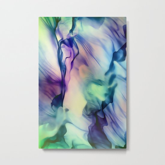 Flow in Blue and Purple Metal Print