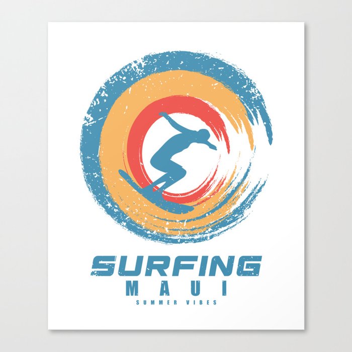 Maui surfing Canvas Print