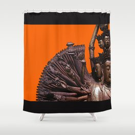 Quan Yin - Bronze Shower Curtain