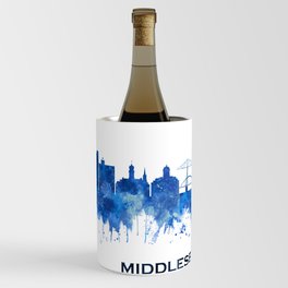 Middlesbrough England Skyline Blue Wine Chiller