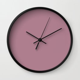 Rosy Brown Minimal Monochrome  Wall Clock