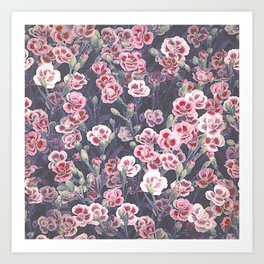 Carnations Pattern Art Print