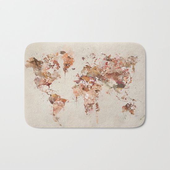 world map Bath Mat
