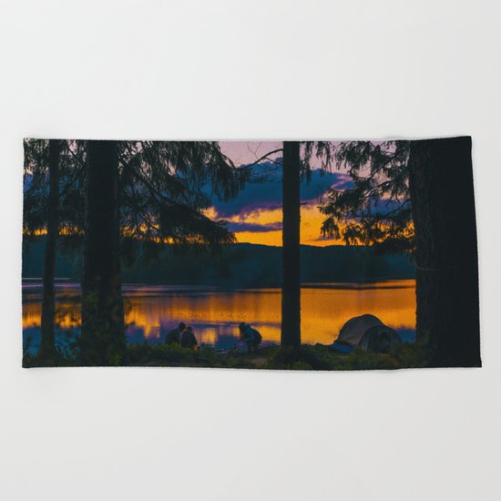 Down By The River Beach Towel