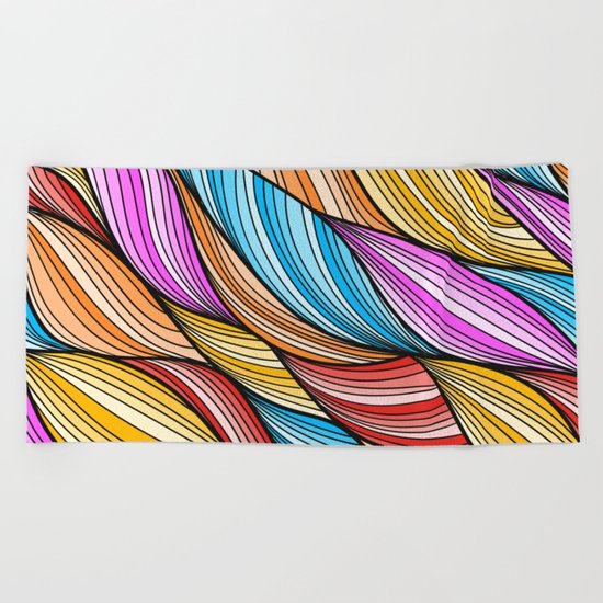 Colorful Fur Beach Towel