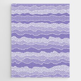 Four Shades of Lavender with White Squiggly Lines Jigsaw Puzzle