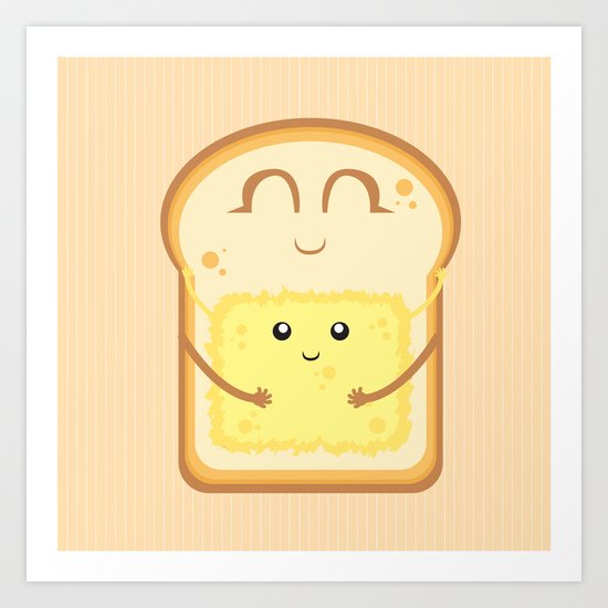 Hug the Butter Art Print