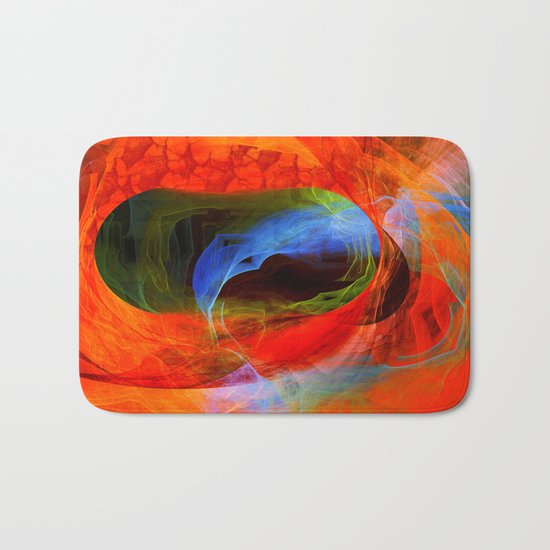 Fire and smoke Bath Mat