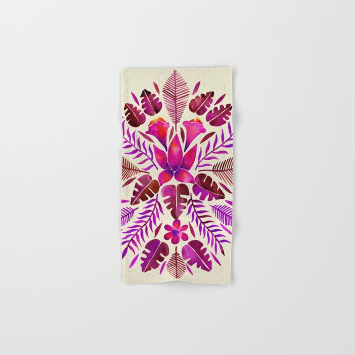Tropical Symmetry – Magenta Hand & Bath Towel